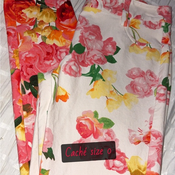 Cache Denim - Cache Floral Skinny Jeans - Pink, Yellow, Green